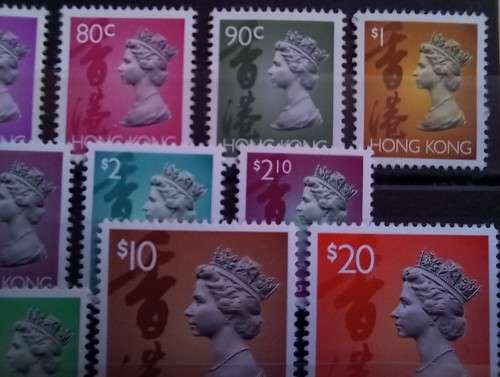 Hong Kong 1992 & 1993 Queen Elizabeth II set of 20 MNH stamps, CV $60