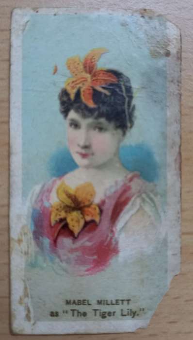 1889 Rare Duke`s cigarette cards: lot of 7 Fancy Dress, poor condition