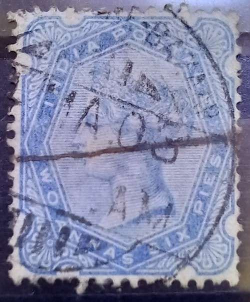 1900 India 2 Annas 6 Pies, used