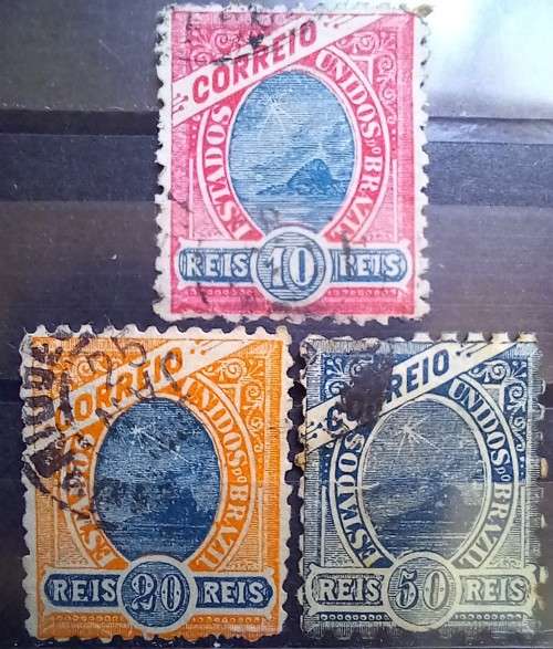 Brazil 1894 to 1905 Bay of Rio de Janeiro 11 used 10 to 1000 Reis