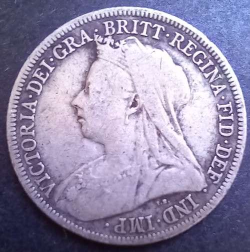 1900 Great Britain silver shilling