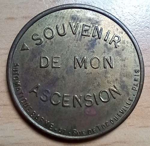 Souvenir token of ascent of Eiffel Tower Zeppelin, early 1900s