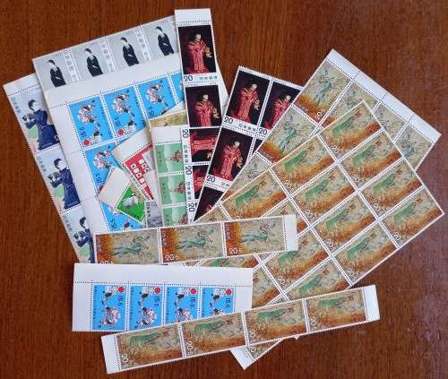 Japan 1970s large lot of multiples MNH