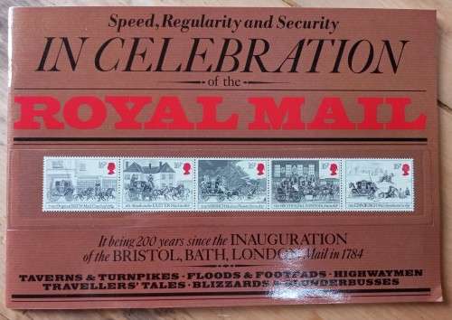 GB `In Celebration of the Royal Mail` presentation pack booklet with strip of 5 MNH stamps