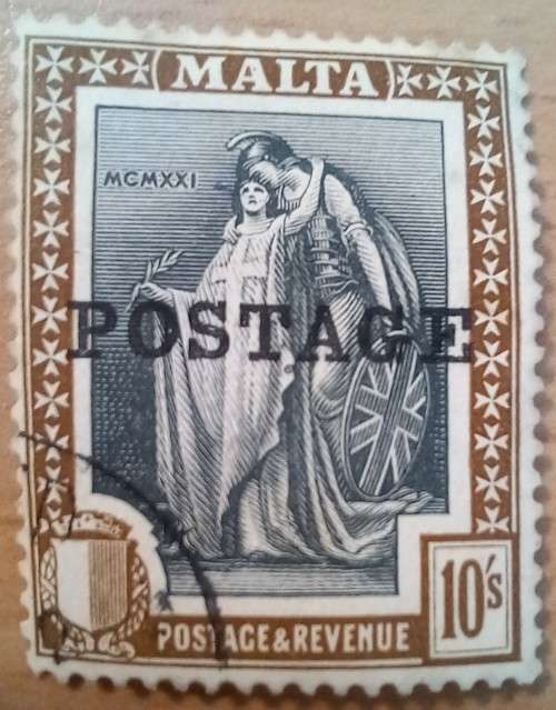 Malta 10 Shillings 1926 used