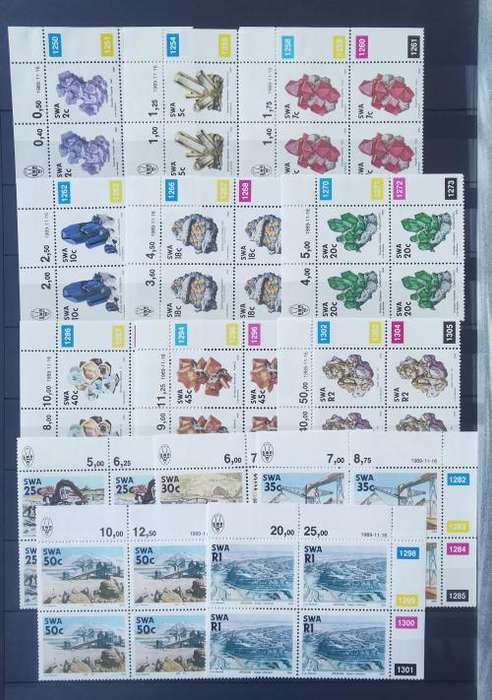SWA 1988 to 1990 full MNH sets plus mini sheets and control blocks