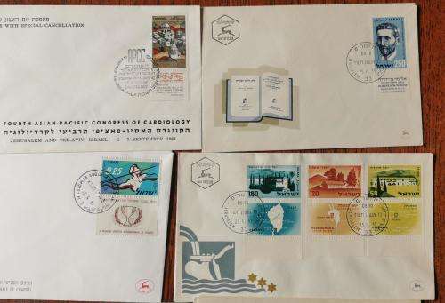 Israel lot of 12 FDCs from the 1950s and 1960s