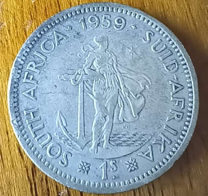 SA Union silver 1 shilling 1959 - hard to find