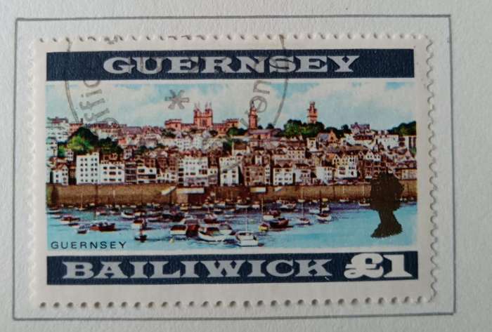Guernsey 1969 full set of first daily stamps on collector`s page used -  CV$50+