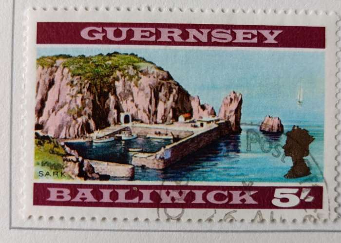 Guernsey 1969 full set of first daily stamps on collector`s page used -  CV$50+