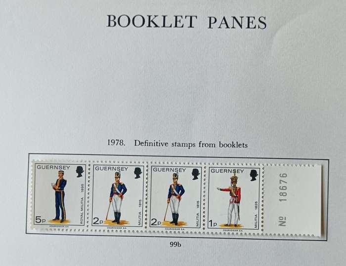 Guernsey 1969 to 1984 10 pages of MH and used stamps - CV $60+