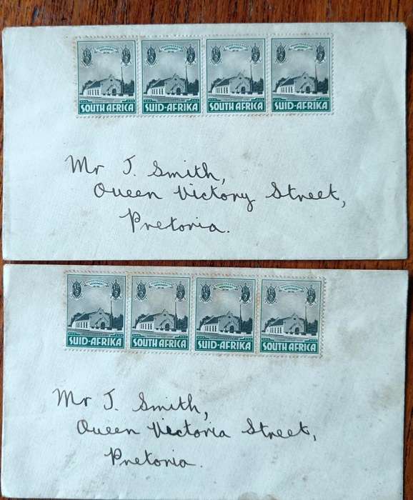 SA Union 1933 lot of 18 covers with multiple blocks - never sent