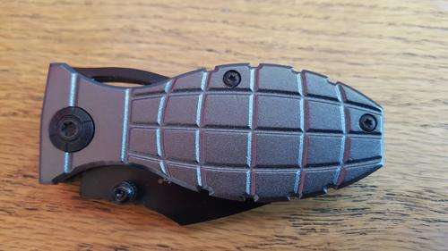 Mtech Grenade Knife Silver grey