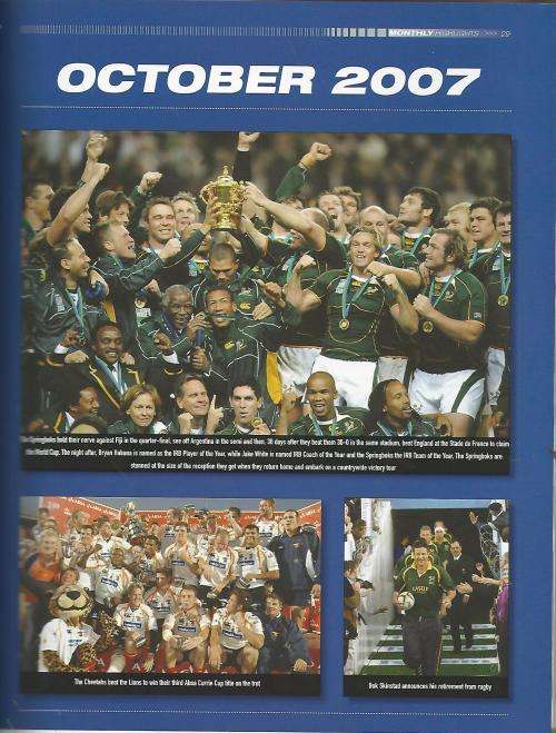 The Rugby Annual: 2008. Condition: Almost new.  SA's win in the 2007 RWC.