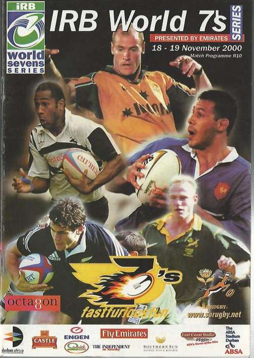 Rugby Program: IRB World 7`s. 18-19 Nov 2000. Durban.