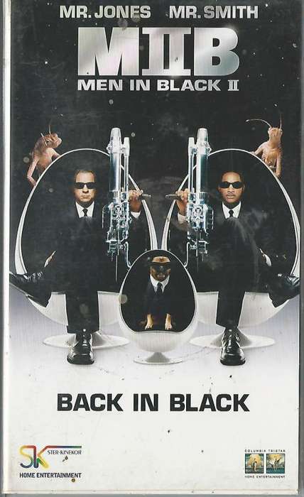2 VHS casettes.  MIIB. Men in Black II. Back in Black. & Apollo.