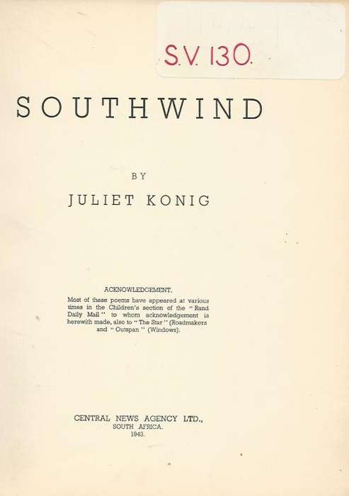 South Wind. Juliet Konig.