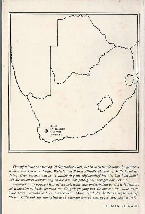Die Aarde het Gebewe - Thelma Cillie. Aardbewing-ramp, Tulbach ens.