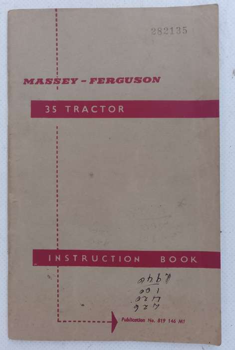 Vintage Massey Ferguson 35 Tractor Instruction Booklet. SCARCE!