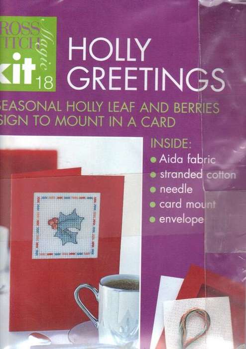 Cross Stich Magic, Kit #18: Holly Greetings