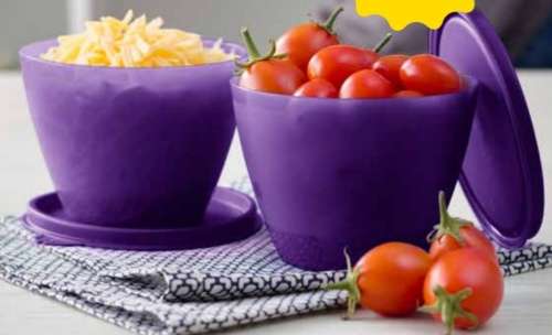Tupperware  Refrigerator Bowls  400ml x 2 NEW PURPLE