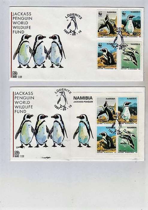 WORLD WILD LIFE SET OF COVER ON THE JACKASS . NAMIBIA 2.22