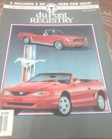 duPONT REGISTRY-JAN 1994-MAGAZINE IN VERY GOOD CONDITION