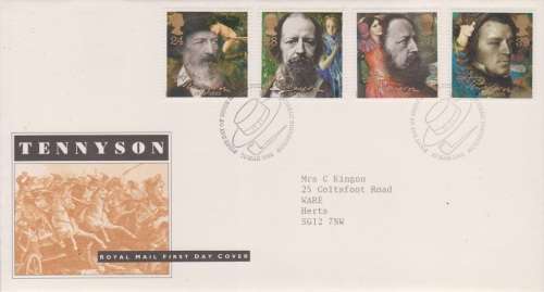 GB FDC 1992 TENNYSON