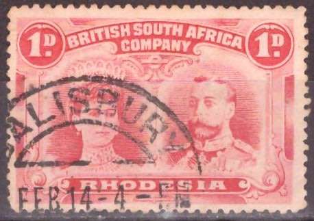 BRITISH SOUTH AFRICA COMPANY  1910 King George V, 1865-1936 and Queen Marie, 1867-1953 CV R544