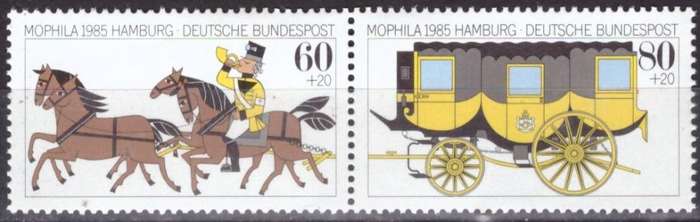 GERMANY 1985 International Stamp Exhibition - `Mophila `85` UMM PAIR CV R148.50 SG21045