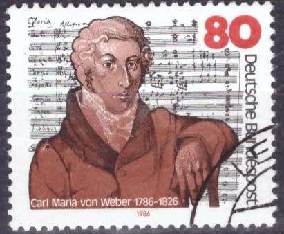 GERMANY 1986 The 200th Anniversary of the Birth of Carl Maria von Weber UNH CV R14.40 SG 2132