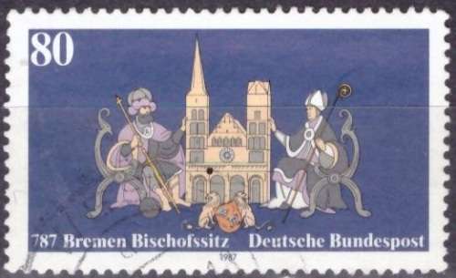 GERMANY 1987 The 1200th Anniversary of Bremen`s Episcapal Residence ULH CV R16 SG2193