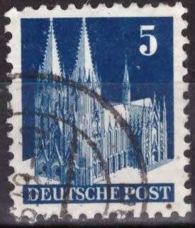 BRITISH AMERICAN ZONE 1948 German Buildings III ULH CV R16.50 SG A110 DISCOUNTED