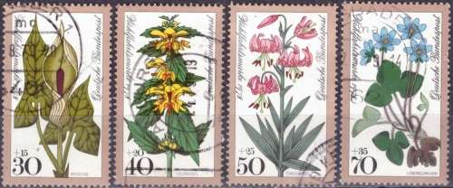 GERMANY 1978 Charity Stamps - Flowers ULH CV R73.50 SG 1873-76