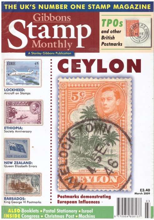 GIBBONS STAMP MONTHLY MARCH 2009