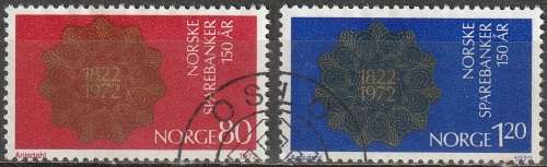 NORWAY 1972 The 150th anniversary of the Norwegian savings banks UNH CV R42 SG 675-6 DISCOUNTED
