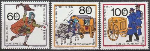 BERLIN 1989 Charity Stamps - Post Delivery in the Last Century UMM CV R286 SG B852-54