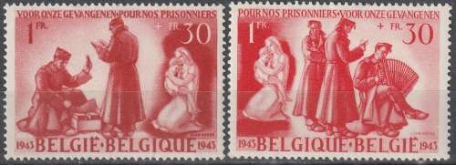BELGIUM 1942 Charity stamps MM CV R127.60 SG 1013/4