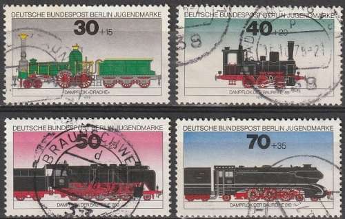 BERLIN 1975 Youth Welfare - Locomotives ULH CV R170.50 SG B472-75 DISCOUNTED