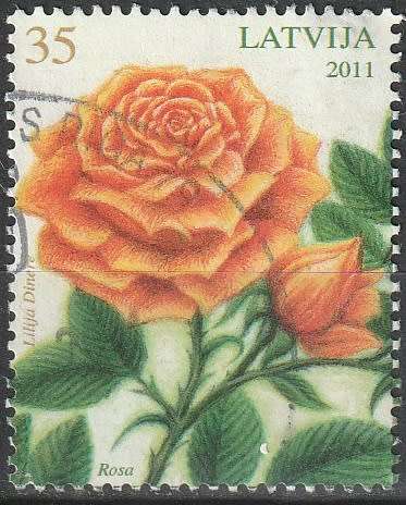 LATVIA 2011 Flowers - Rose UNH CV R55 SG 793