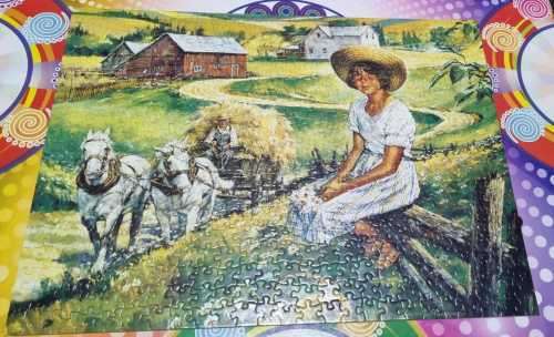 JIGSAW PUZZLE 5 IN 1 AS SHOWN 3250 PIECES NOT ALL COMPLETE LOOK AT PHOTOS