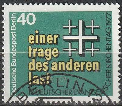 GERMANY 1977 Evangelical Church Day UNH CV R14.30 SG B532