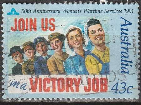 AUSTRALIA 1991 The 50th Anniversary of The Women`s Warfare Services UNH SG 1283