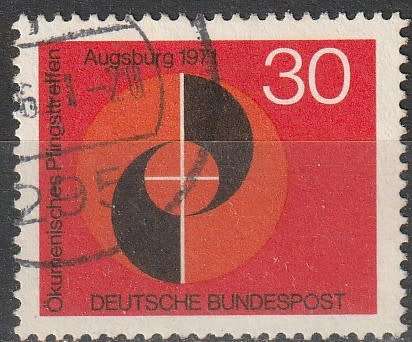 GERMANY 1971 Church Meeting in Augsburg ULH CV R11 SG 1588
