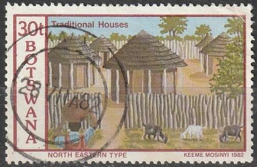 BOTSWANA 1982 Traditional Houses ULH CV R24.20 SG 513