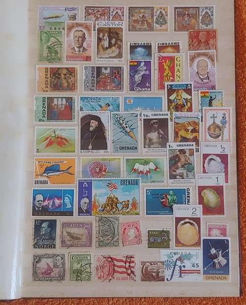 BROWN PRONTO STOCK BOOK 16 PAGE 32 SIDES MIXED WORLD FOR SORTING
