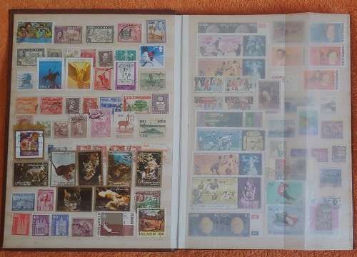 BROWN PRONTO STOCK BOOK 16 PAGE 32 SIDES MIXED WORLD FOR SORTING