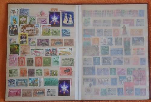 BROWN PRONTO STOCK BOOK 16 PAGE 32 SIDES MIXED WORLD FOR SORTING