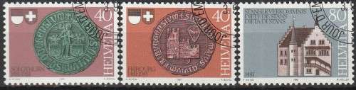 SWITZERLAND 1981 The 500th Anniversary of Freiburg, Solothurn and Stanser Verkom FINE USED SG 1014-6