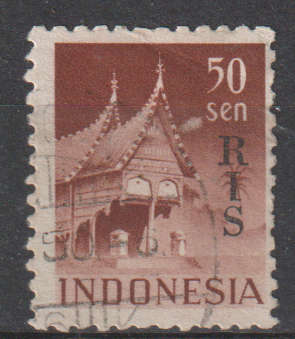 INDONESIA 1950 Buildings - No. 38-44 Overprinted `RIS`  ULH SG 593